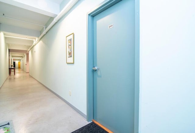 corridor with baseboards