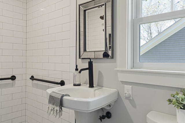 bathroom featuring toilet and a sink