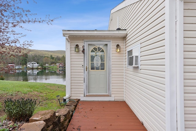 30 Swan Cir, Shapleigh, ME 04076 - doorway to property with a water view