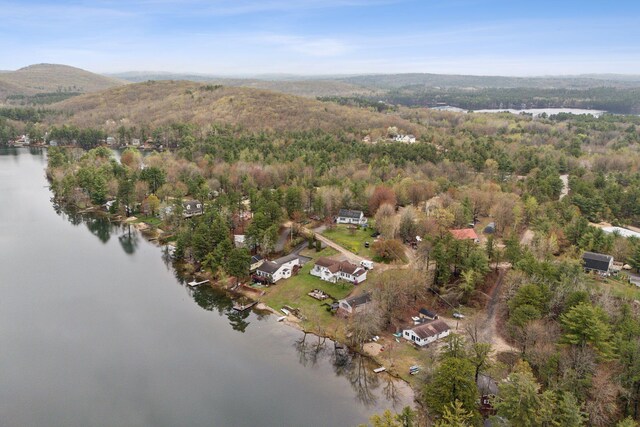 30 Swan Cir, Shapleigh, ME 04076 - aerial view of property's location featuring a water and mountain view and a forest