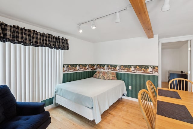 30 Swan Cir, Shapleigh, ME 04076 - bedroom with rail lighting and light wood-style floors