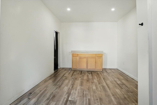 84 Main St, Dixfield, ME 04224 - empty room featuring recessed lighting, baseboards, and light wood finished floors