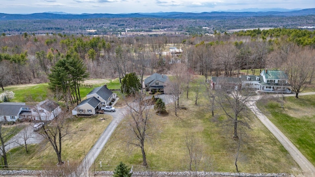 bird's eye view featuring a mountain view