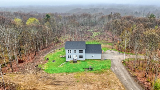66 Balsam Dr, Windsor, ME 04363 - aerial view of property and surrounding area featuring a forest