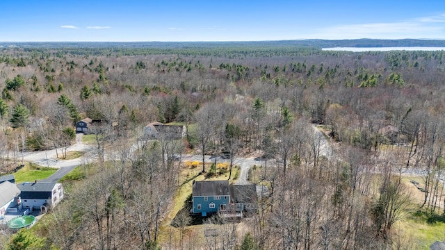 aerial view featuring a view of trees