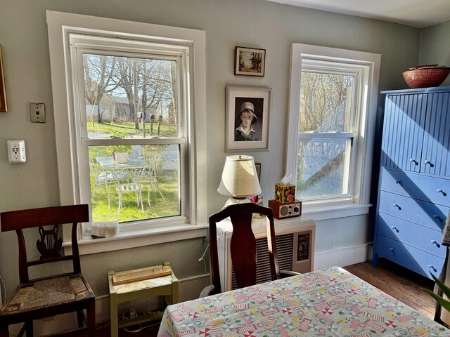 7 Mountain St, Vinalhaven, ME 04863 - bedroom with multiple windows, wood finished floors, and baseboards