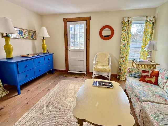 7 Mountain St, Vinalhaven, ME 04863 - living room with light wood-type flooring and baseboards
