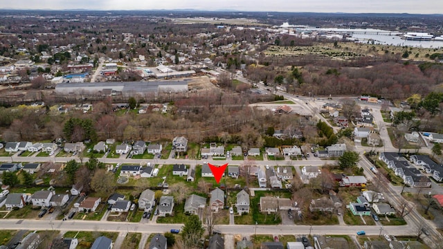 aerial view with a residential view
