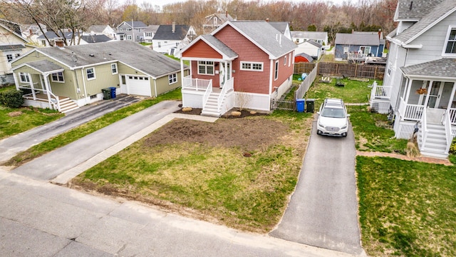 drone / aerial view featuring a residential view