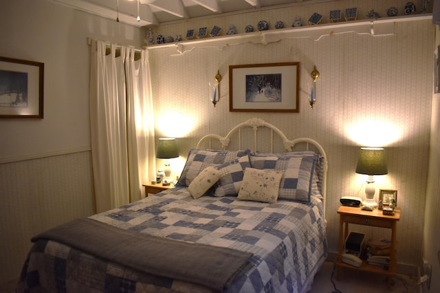 158 Old Stage Rd, Readfield, ME 04355 - bedroom with a wainscoted wall