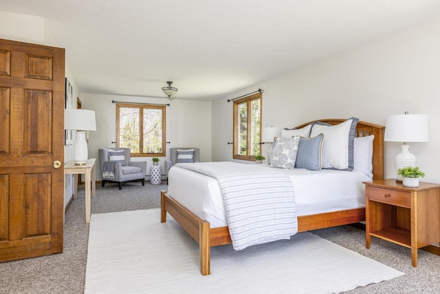 view of carpeted bedroom