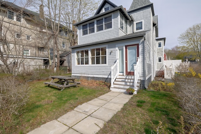 6 Sea St, Northeast Harbor, Mount Desert, ME 04662 - view of front of property featuring entry steps and roof with shingles