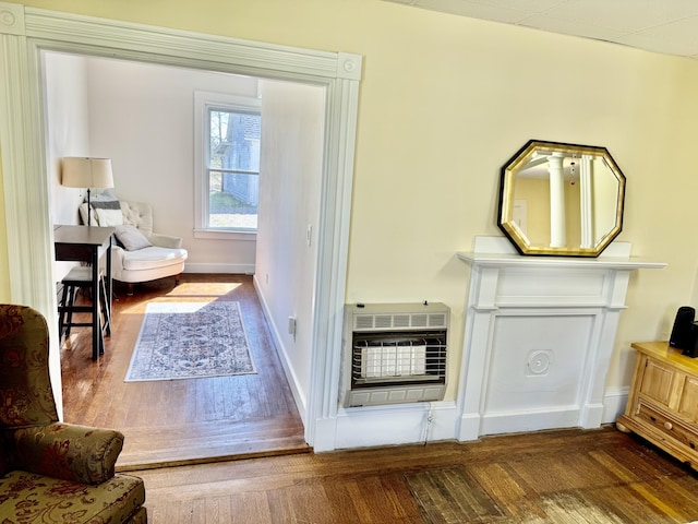 30 Mill St, Harrington, ME 04643 - interior space with heating unit, wood finished floors, and baseboards
