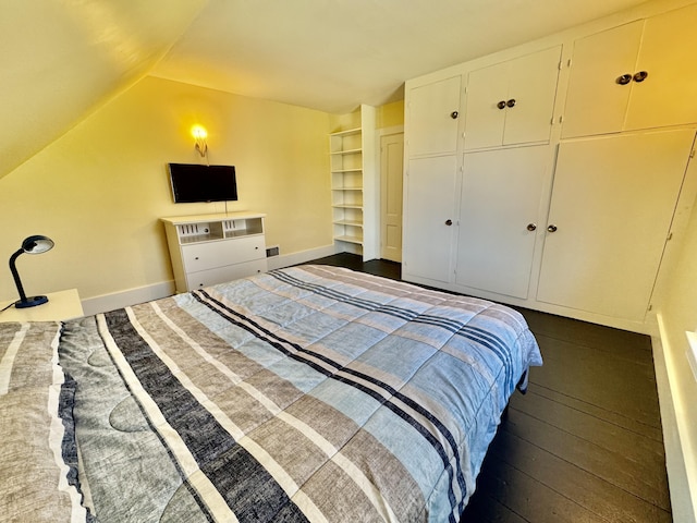 30 Mill St, Harrington, ME 04643 - bedroom featuring baseboards and lofted ceiling