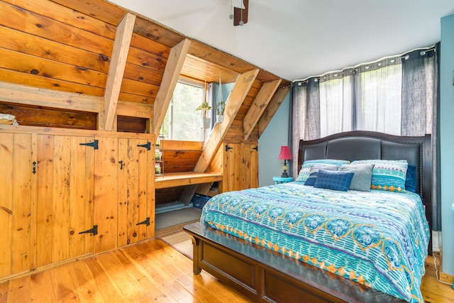 bedroom featuring wood-type flooring