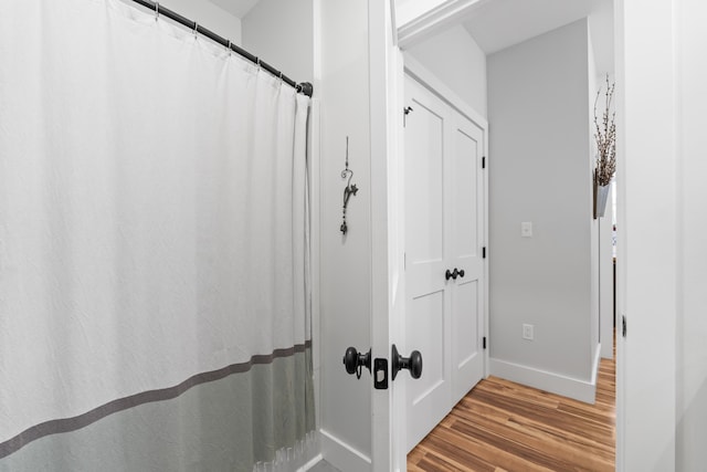 29 Hawks Nest Ln, Wells, ME 04090 - full bathroom with wood finished floors and baseboards