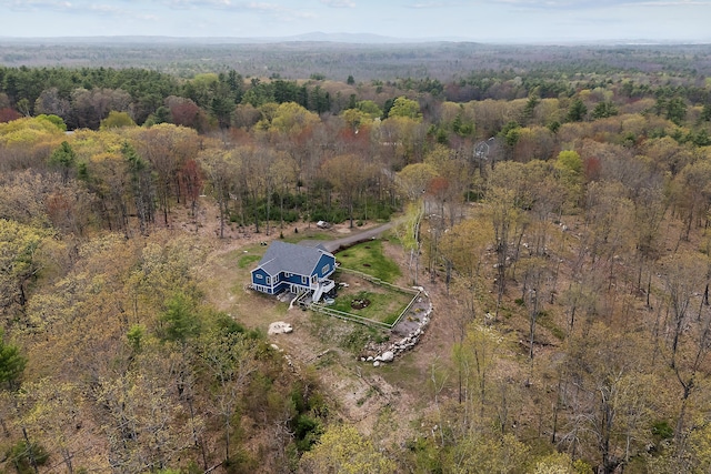 29 Hawks Nest Ln, Wells, ME 04090 - view from above of property featuring a heavily wooded area