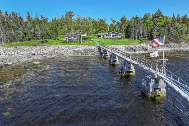 1588 Turtle Head Rd, Islesboro, ME 04848 - dock featuring a water view and a view of trees