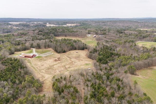 aerial view with a rural view