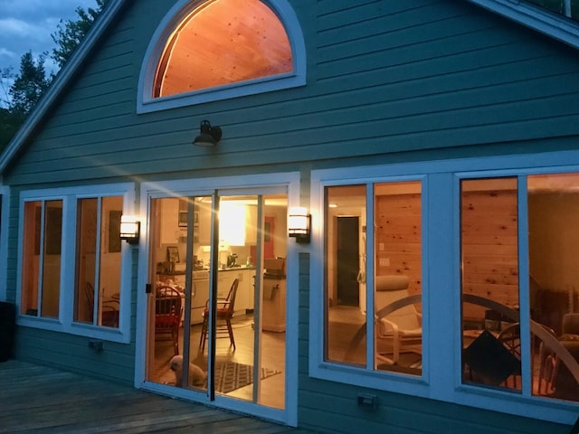 exterior space featuring a deck