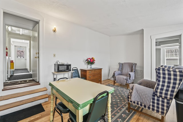 interior space with wood finished floors