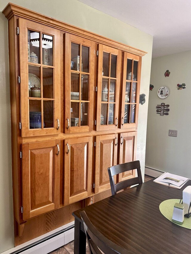 20 Patrick St, Skowhegan, ME 04976 - dining area with a baseboard radiator, an office area, and baseboards