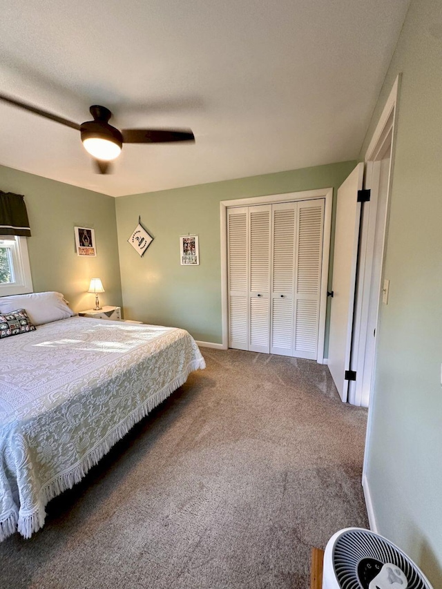 20 Patrick St, Skowhegan, ME 04976 - carpeted bedroom featuring a closet and ceiling fan