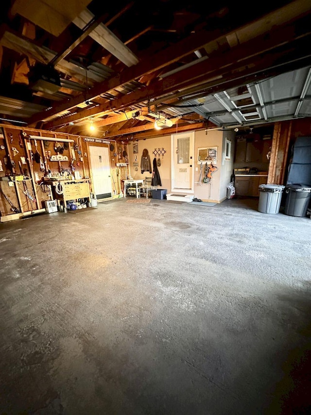 20 Patrick St, Skowhegan, ME 04976 - garage featuring a workshop area