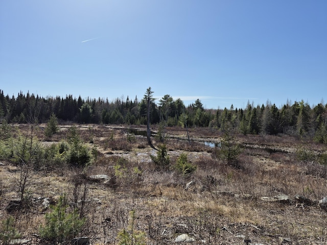 view of landscape with a forest view