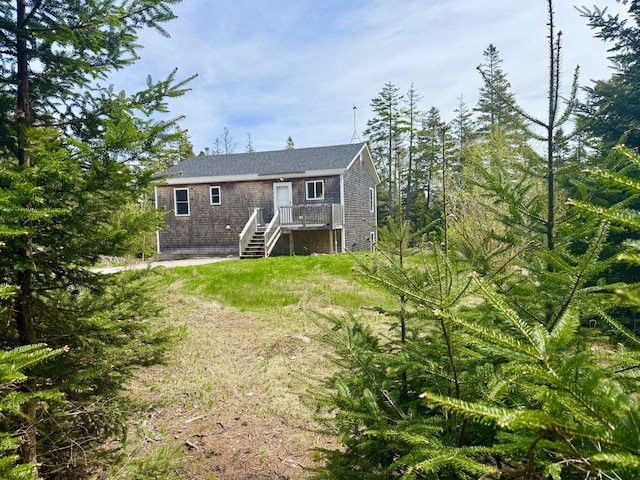 8 Berry Ln, Vinalhaven, ME 04863 - view of back of house