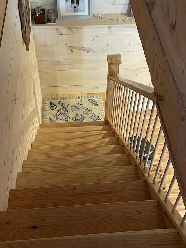 8 Berry Ln, Vinalhaven, ME 04863 - stairs featuring wooden walls