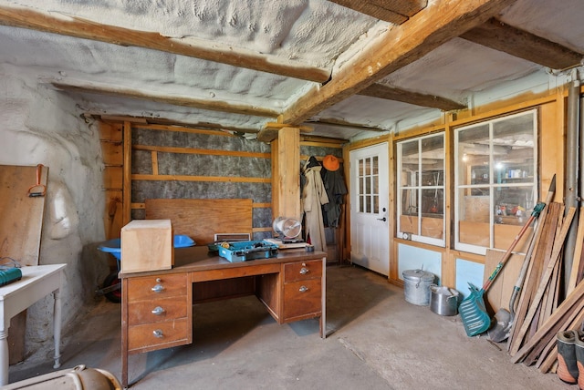 193 Spec Pond Rd, Porter, ME 04068 - office with unfinished concrete flooring