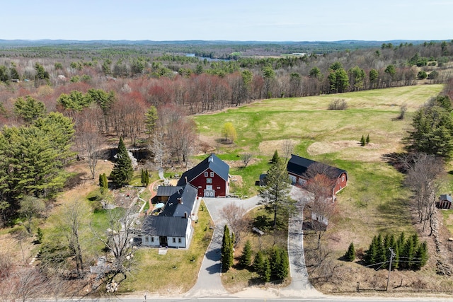 875 N Parish Rd, Turner, ME 04282 - drone / aerial view featuring a wooded view