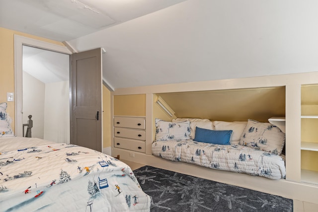 875 N Parish Rd, Turner, ME 04282 - bedroom featuring carpet and lofted ceiling
