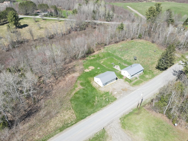 drone / aerial view featuring a rural view
