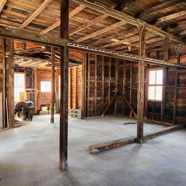 34 Chase Ave, Mexico, ME 04257 - misc room featuring healthy amount of natural light and concrete floors