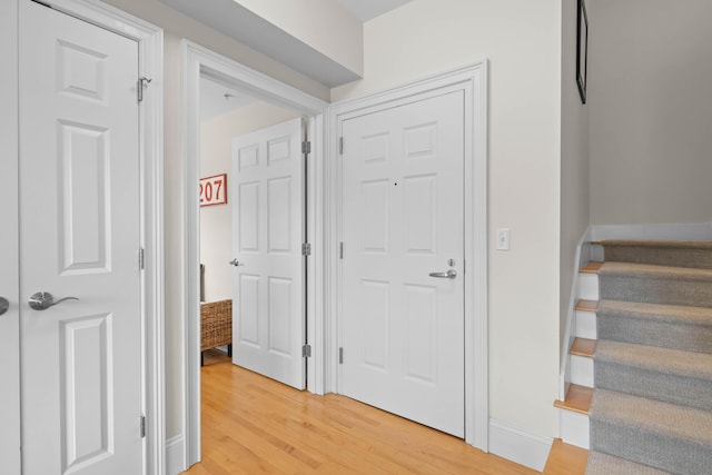 75 Clearwater Dr Unit 305, Falmouth, ME 04105 - interior space with light wood-style floors and stairs