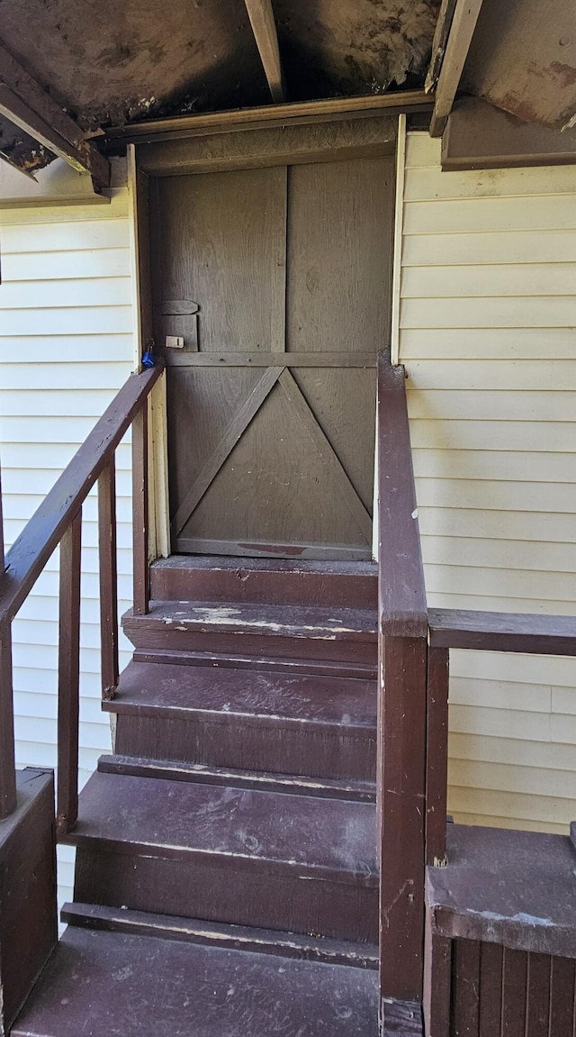 view of stairway