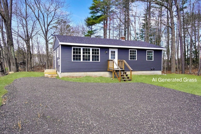 12 Marble Ln, Dixfield, ME 04224 - view of front of house with a chimney