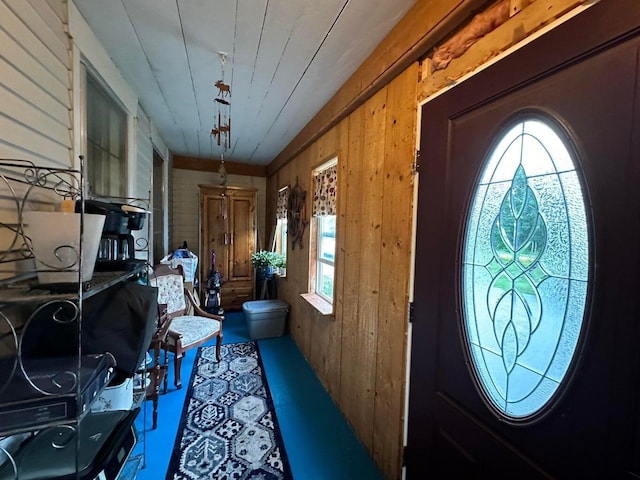 344 Main St, Lincoln, ME 04457 - entrance foyer featuring wooden walls