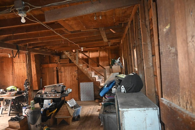 12 Preble St, Bingham, ME 04920 - below grade area with wood walls