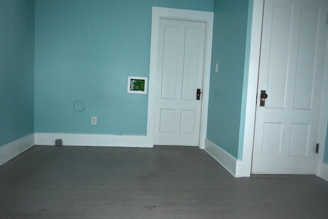 12 Preble St, Bingham, ME 04920 - empty room with baseboards and dark wood-style floors