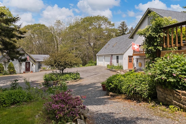 33 Taylor Rd, Westport Island, ME 04578 - view of yard with a garage and driveway