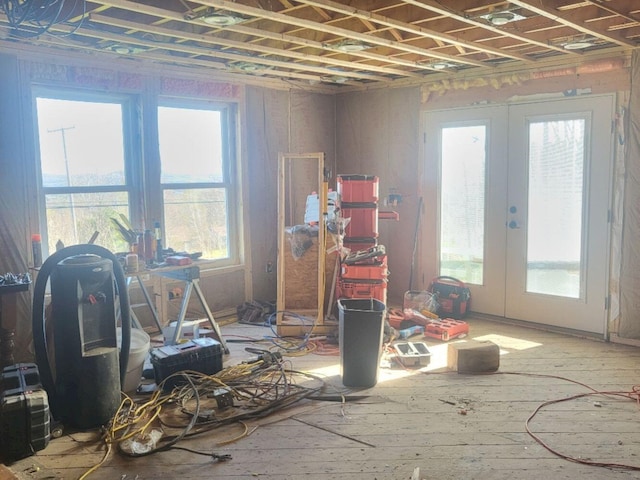 miscellaneous room featuring french doors