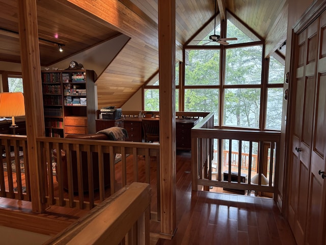 1 Mccracken Ln, Bristol, ME 04539 - bonus room with wooden ceiling, ceiling fan, and hardwood / wood-style floors