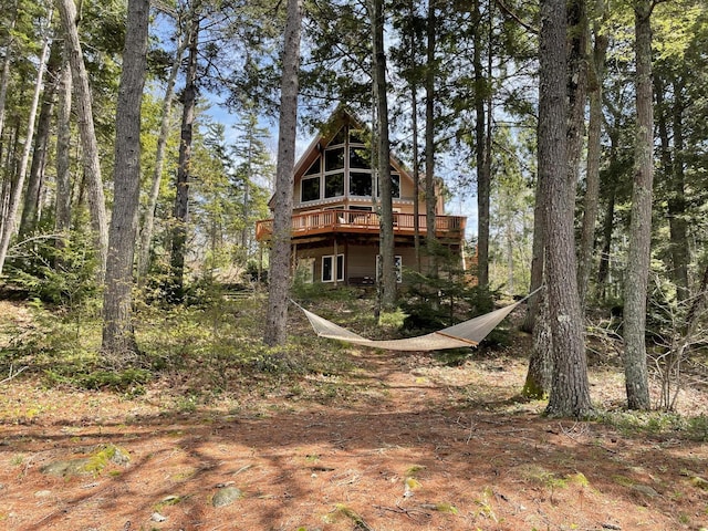 1 Mccracken Ln, Bristol, ME 04539 - back of house featuring a deck