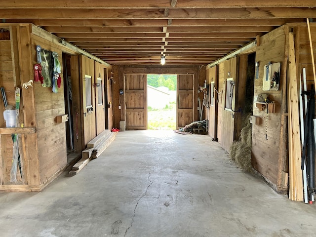 view of horse barn