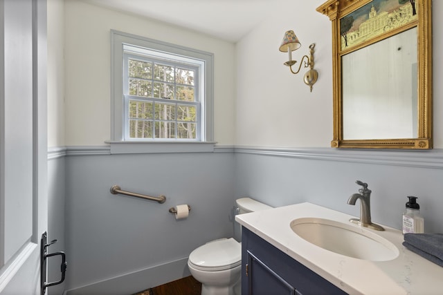 20 Campbell Rd, Southport, ME 04576 - half bathroom featuring toilet and vanity