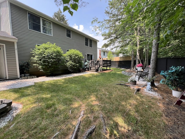 17 Fieldstone Dr, Bangor, ME 04401 - view of yard featuring a deck
