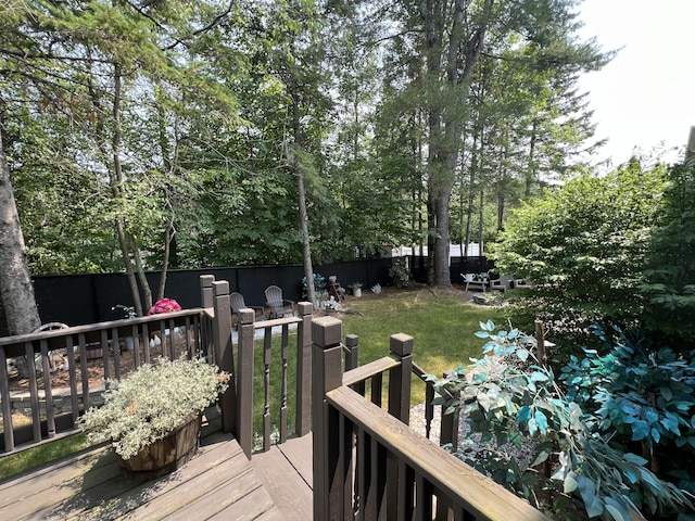 17 Fieldstone Dr, Bangor, ME 04401 - wooden deck featuring a fenced backyard